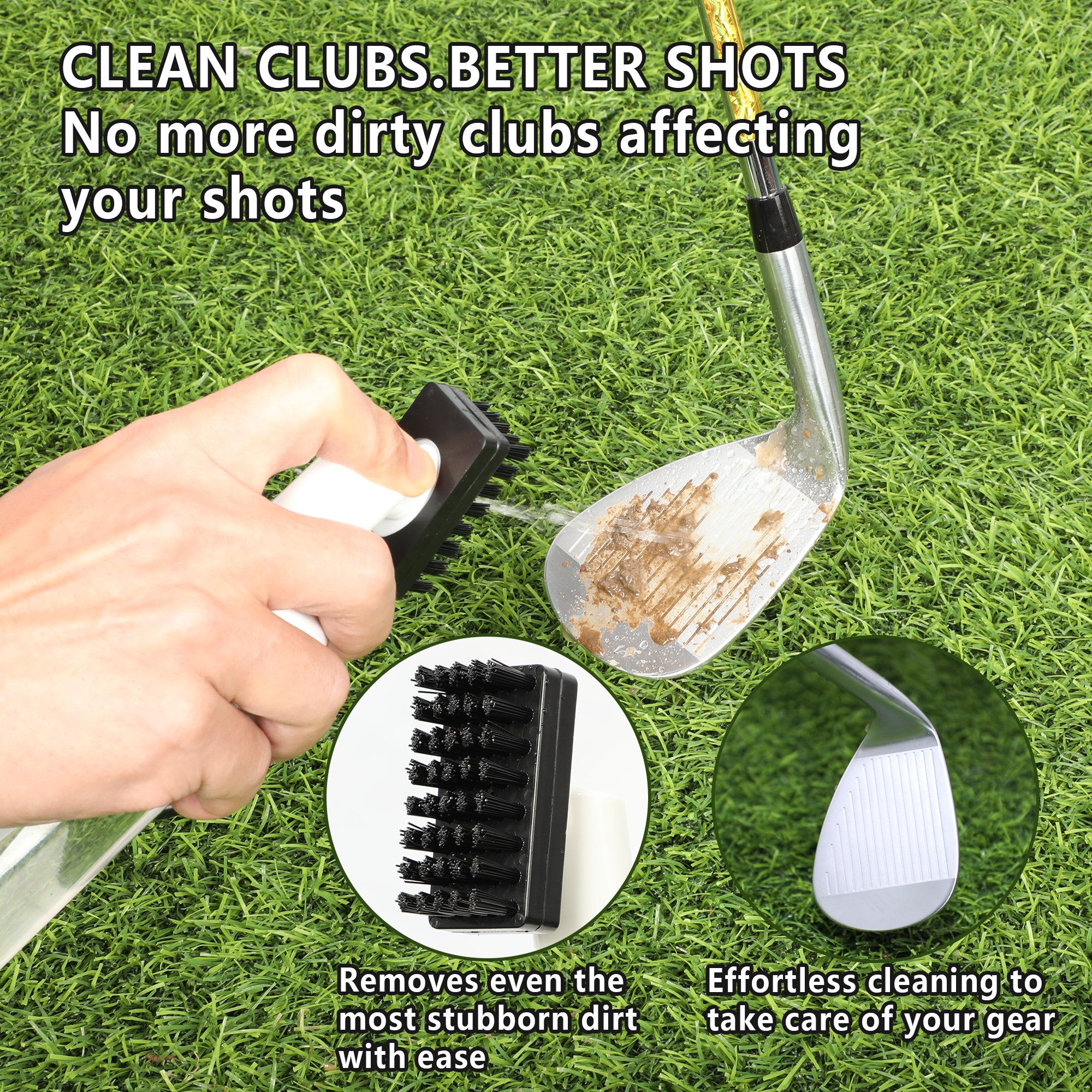 Golf Club Cleaner Brush Spray  - Golf Equipment Rental review and price