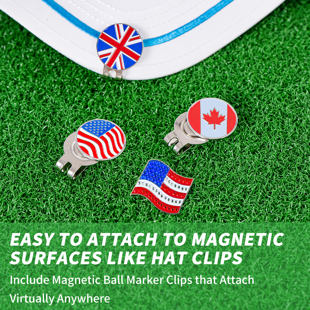 Caiton 4Pcs Golf Hat Clips Mag - Ball Marker Set review and price