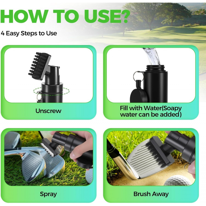 Golf Club Brush Cleaner with R - Golf Equipment Rental review and price