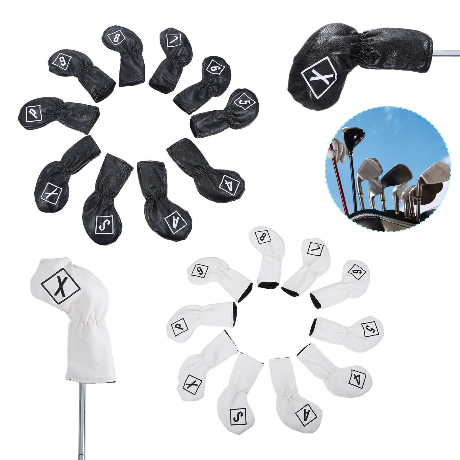 10Pcs/Set PU Leather Golf Head - X Golf Equipment review and price